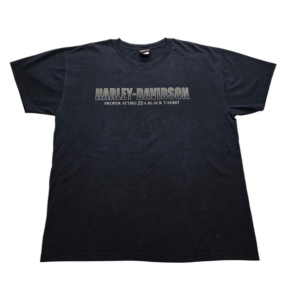Harley-Davidson Other - Harley Davidson Proper Attire Black T-Shirt Lentner Iowa Graphic Mens XL Biker